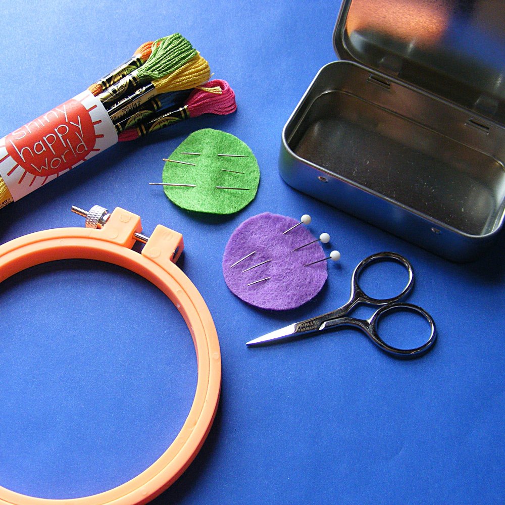 Embroidery tools  shiny happy world