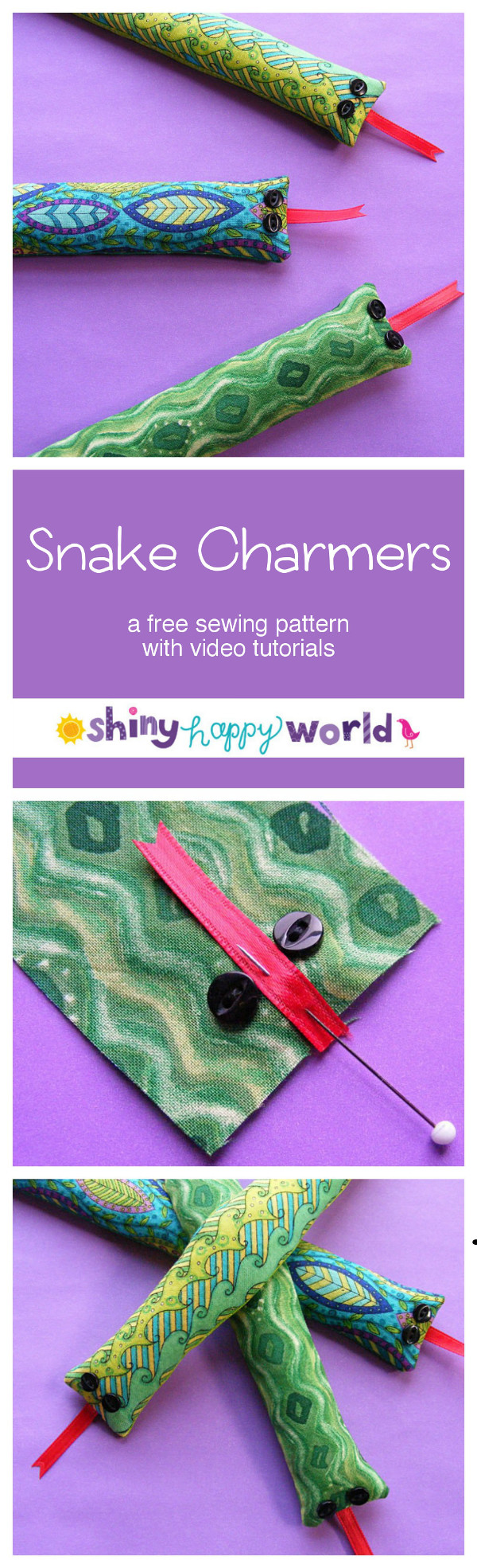 free stuffed snake sewing pattern