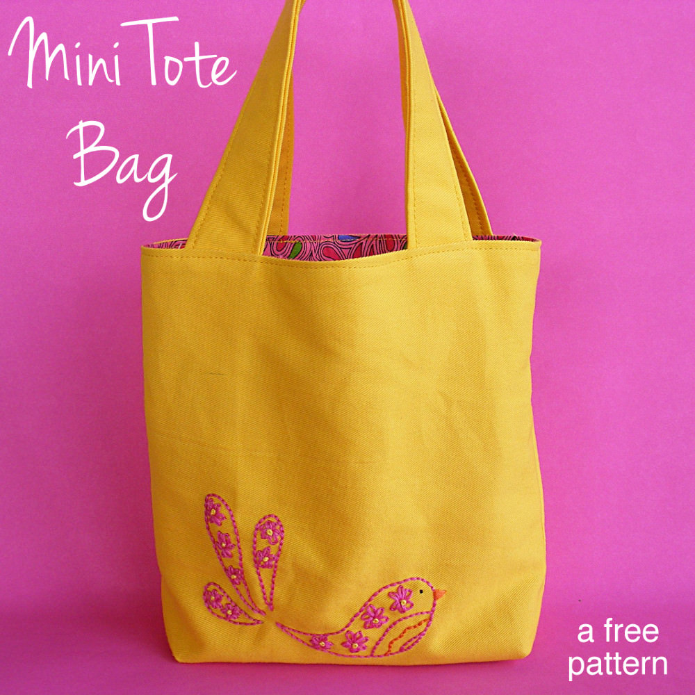 Mini Tote - Free Sewing Pattern PDF | Shiny Happy World