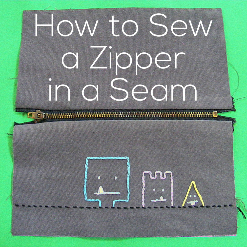 How to Sew a Zipper in a Seam video Shiny Happy World