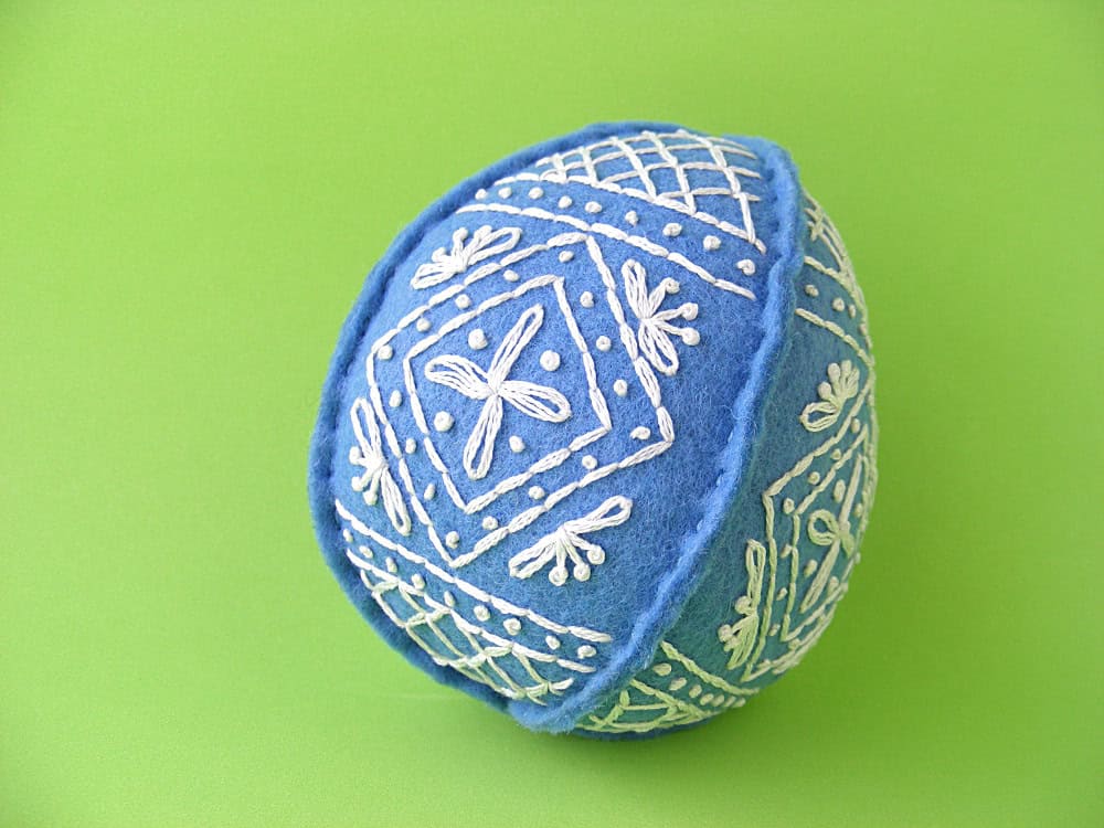 Easter Craft Ideas Free Embroidered Felt Egg Pattern Shiny Happy World