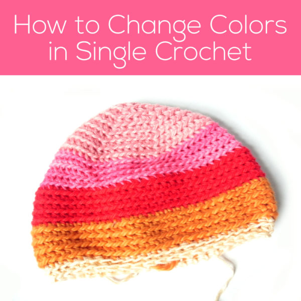 How to Change Colors in Single Crochet - a video tutorial from Shiny Happy World