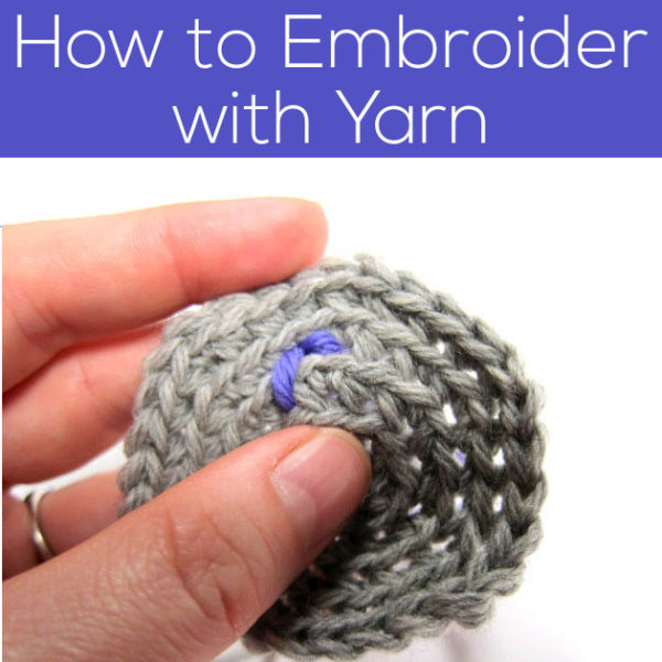 How to Embroider with Yarn - tips for stitching amigurumi faces from FreshStitches and Shiny Happy World