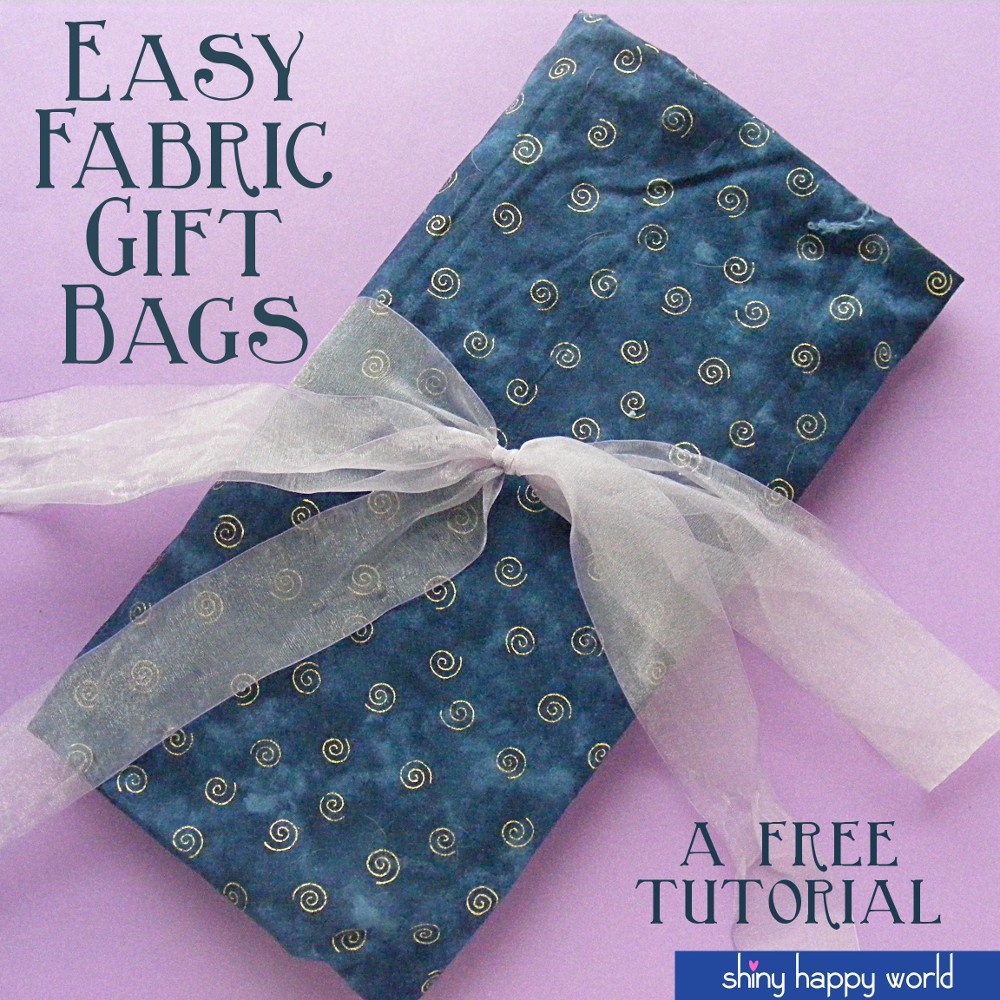 Reusable Christmas Gift Bags Shiny Happy World