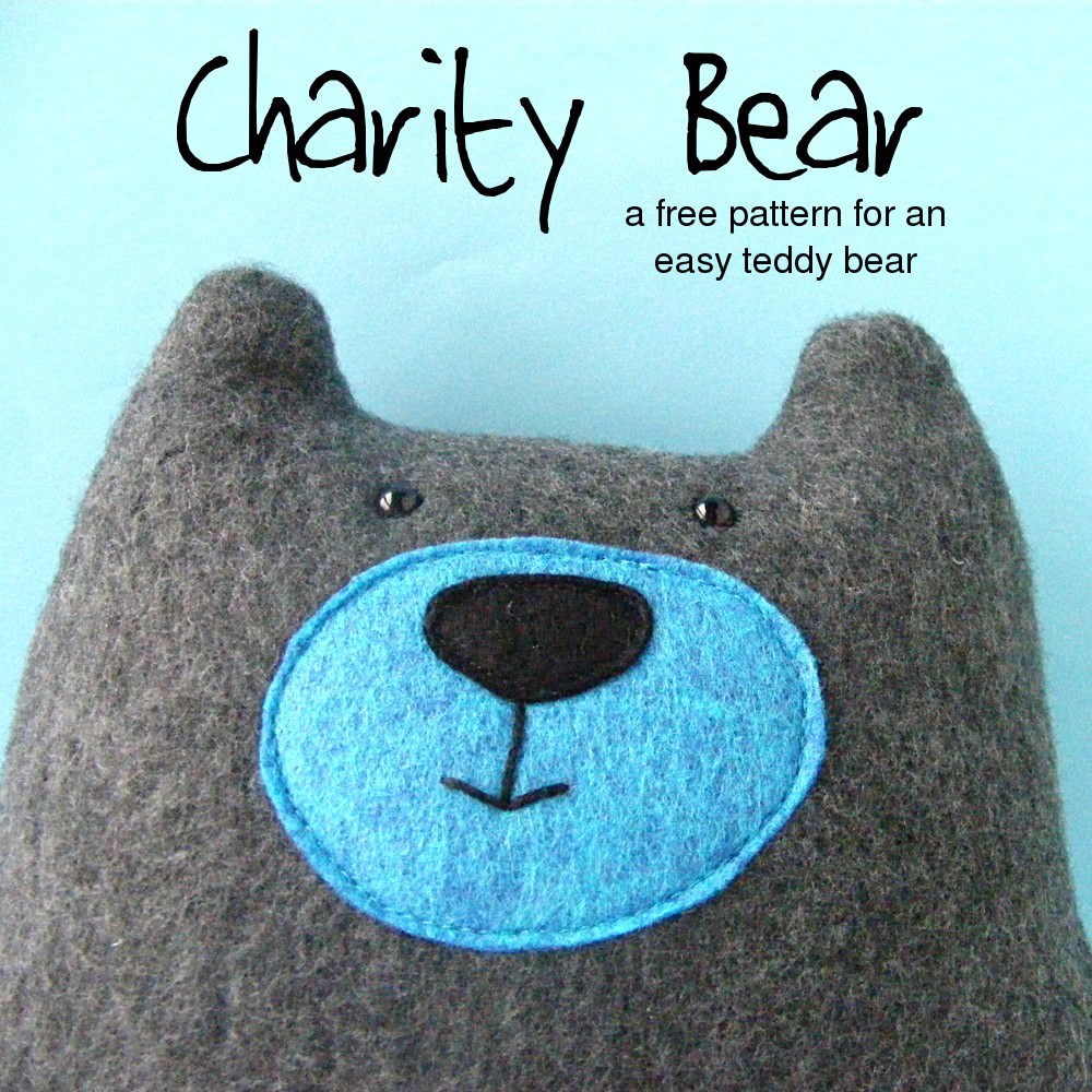 Warren the Charity Bear - a free teddy bear pattern - Shiny Happy World