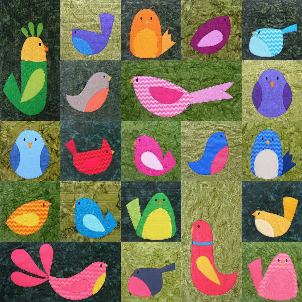 Choosing Fabrics for the Bird Quilt Shiny Happy World