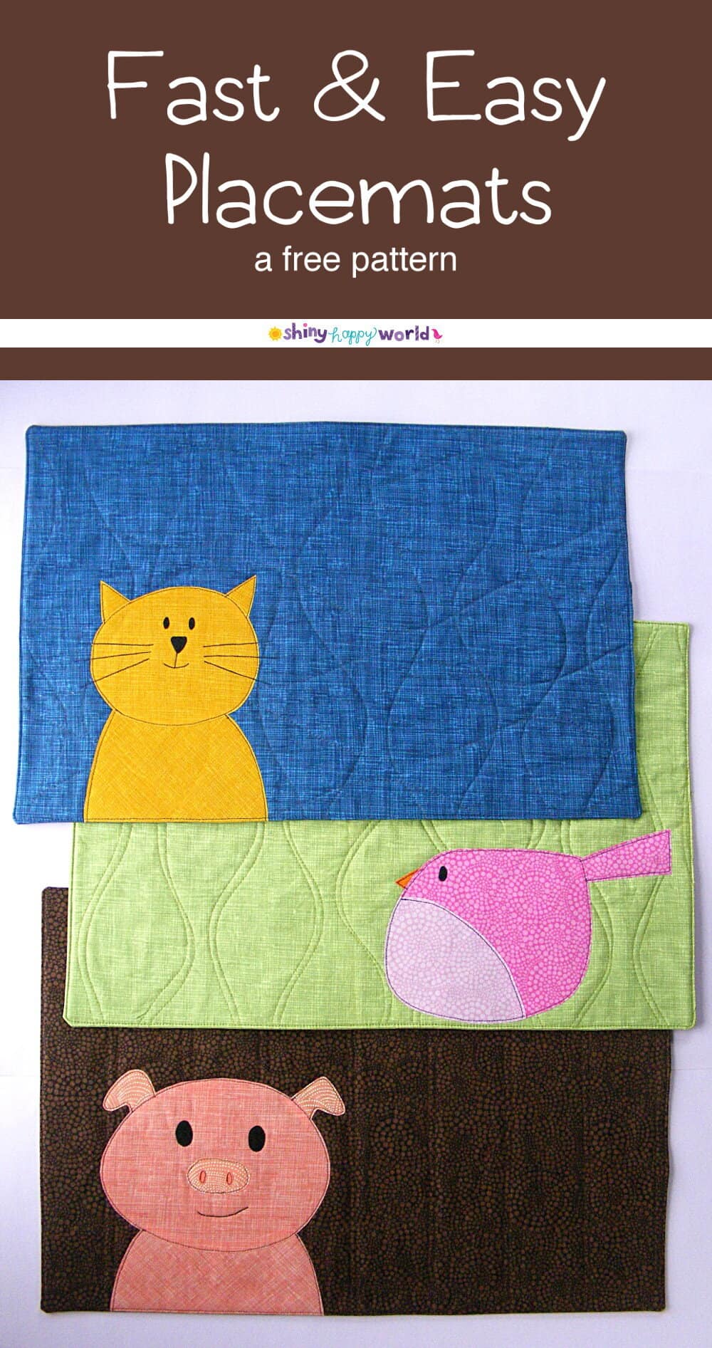 Fast & Easy Placemats a Free Tutorial Shiny Happy World