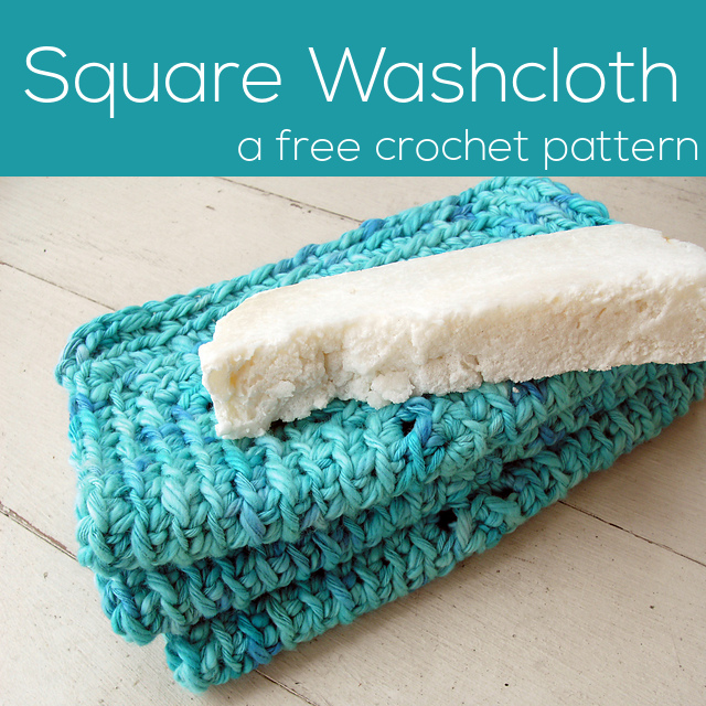 stack of blue/green crochet washcloths