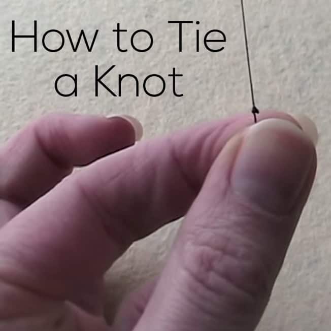 How To Tie a Sewing Knot video Shiny Happy World