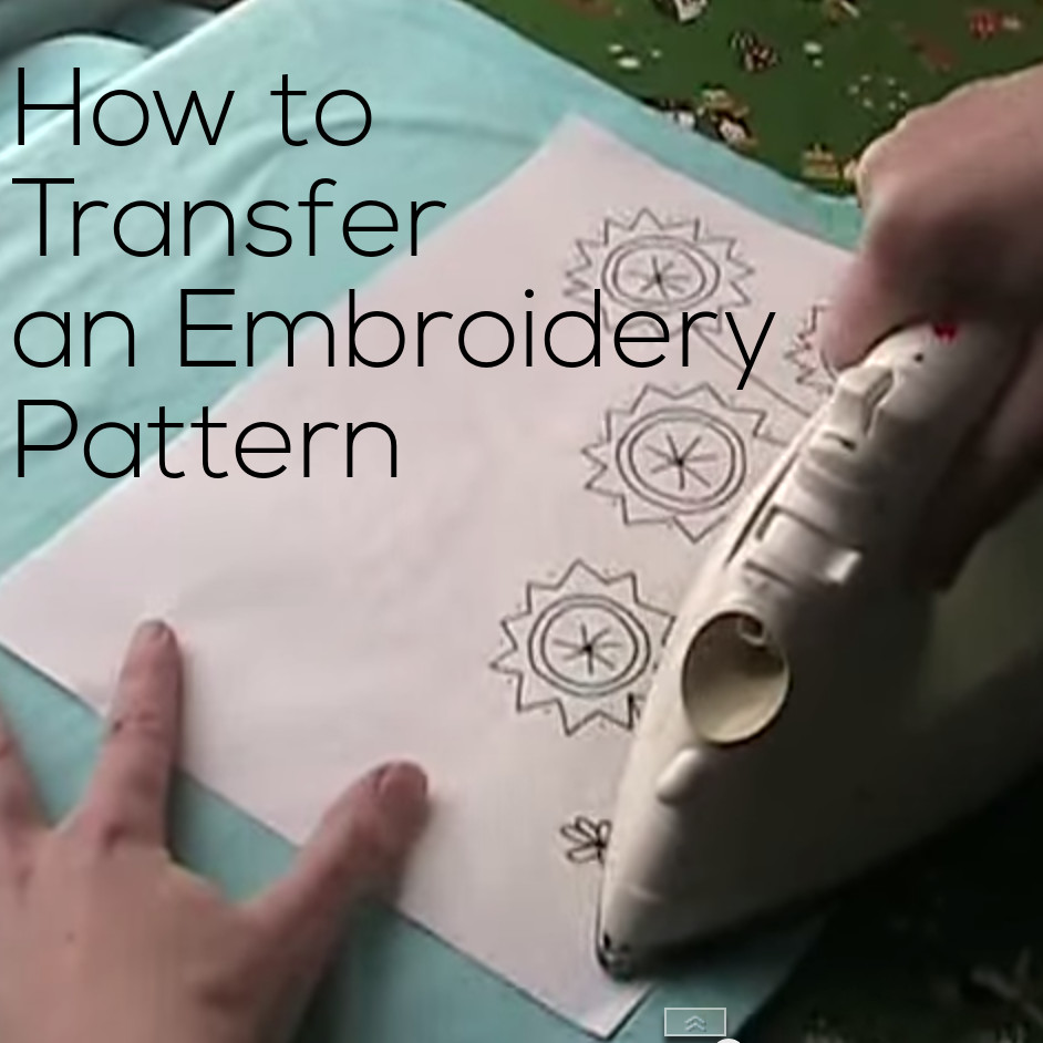 How to transfer embroidery patterns on dark fabric 