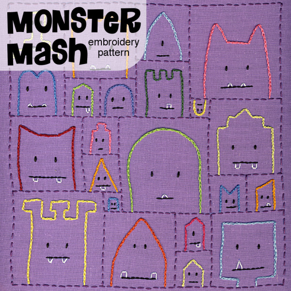 Monster Mash embroidery pattern
