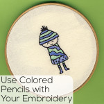 How to Use Colored Pencils to Tint Embroidery - video