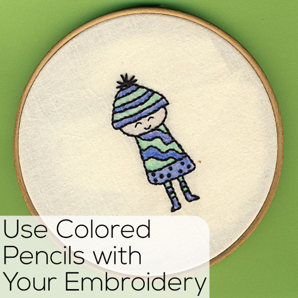 How to Use Colored Pencils to Tint Embroidery - video