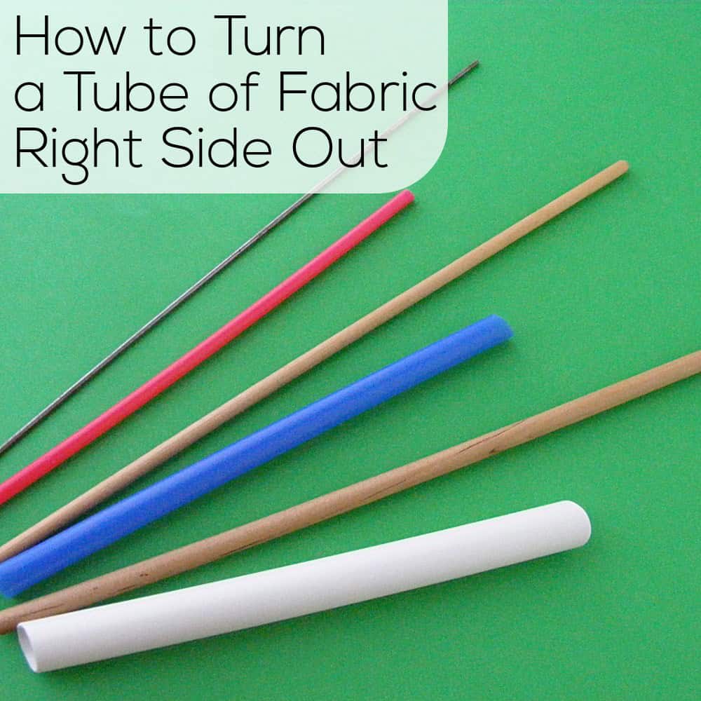 How to Turn a Tube of Fabric Right Side Out video Shiny Happy World