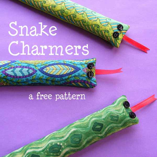 Stuffed Toy Snakes - a free easy sewing tutorial from Shiny Happy World