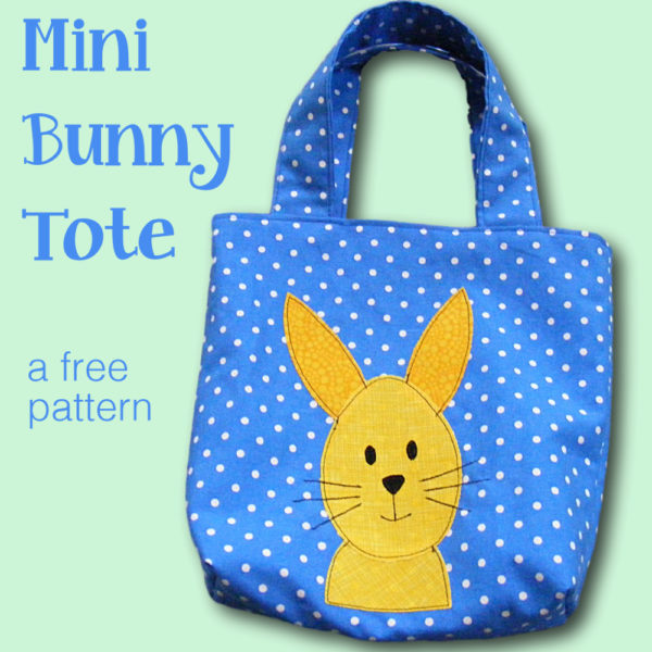 Mini Tote Bag pattern - free from Shiny Happy World
