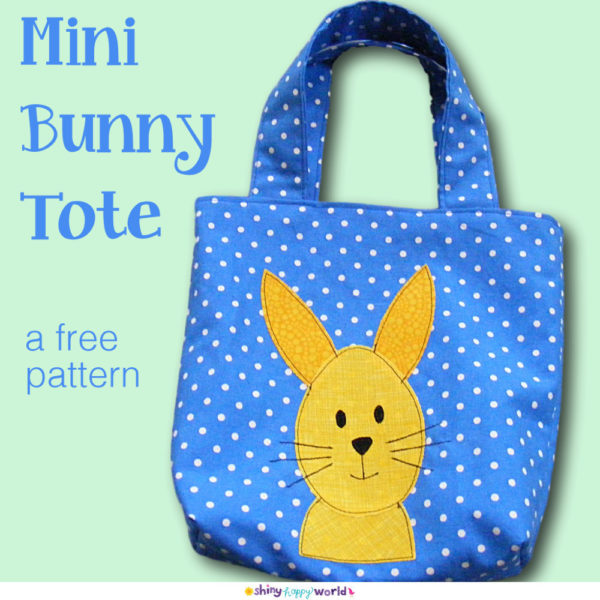 Mini Tote Bag pattern - free from Shiny Happy World