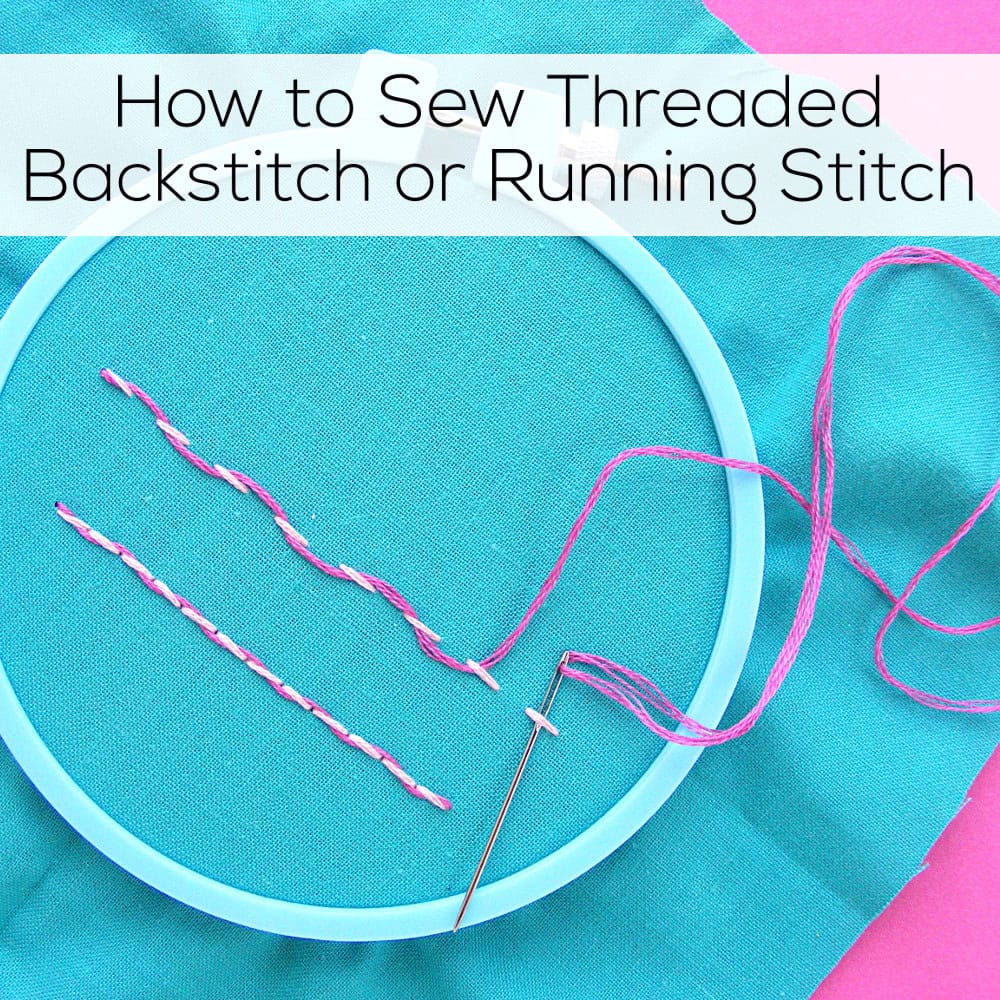 How to Stitch a Threaded Backstitch or Running Stitch video Shiny