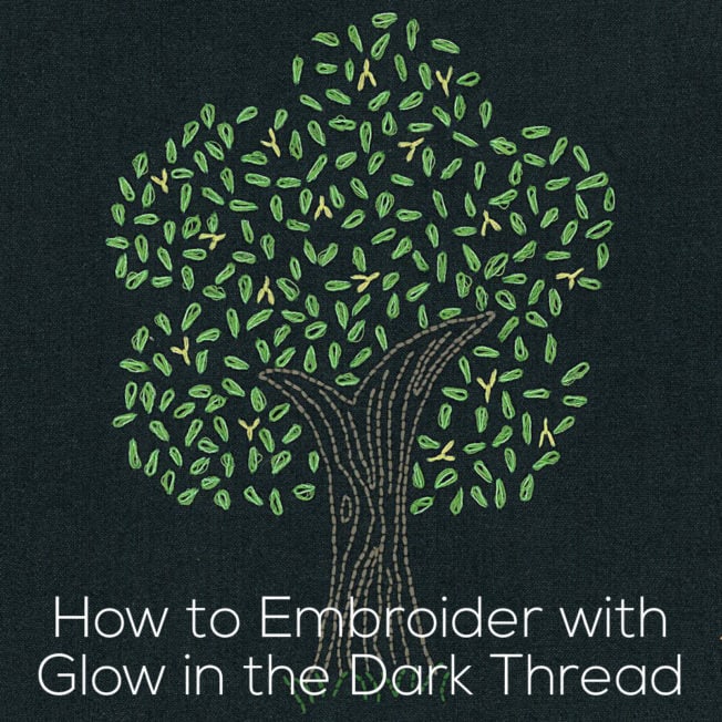 How to Embroider with Glow in the Dark Thread video Shiny Happy World