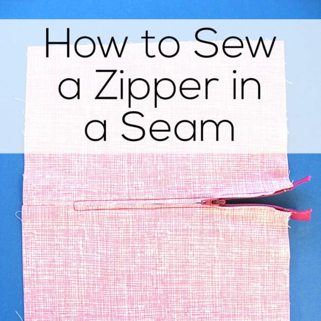 How to Sew a Zipper in a Seam video Shiny Happy World