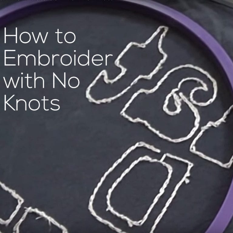 How to Start Your Embroidery Without Knots video Shiny Happy World
