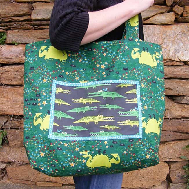 The Big Bag a free large tote bag pattern Shiny Happy World