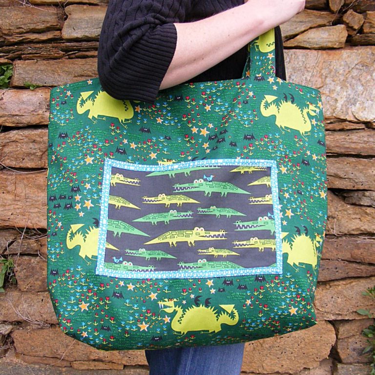 The Big Bag a free large tote bag pattern Shiny Happy World
