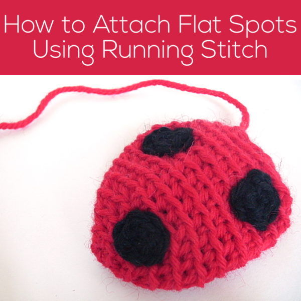 How to Attach Flat Spots to Amigurumi Using Running Stitch - a tutorial from FreshStitches and Shiny Happy World