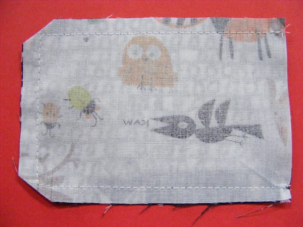 partially made rectangular needle cushion