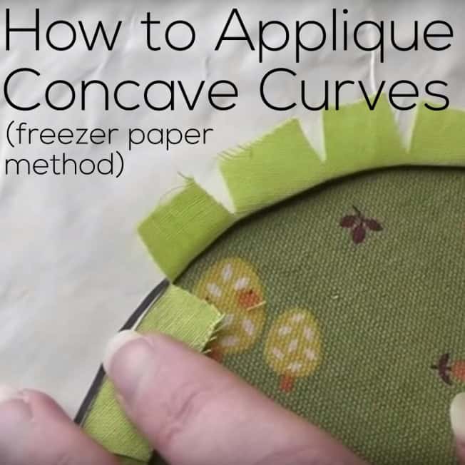 How to Machine Applique Concave Curves video Shiny Happy World