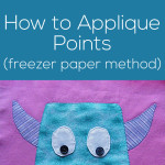 How to Applique Points Using the Freezer Paper Method - video