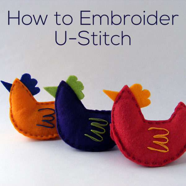 How to Embroider U-Stitch - a video tutorial from Shiny Happy World
