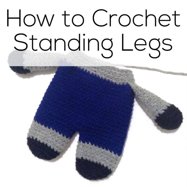 How to Crochet Standing Legs in an Amigurumi - video tutorial from Shiny Happy World