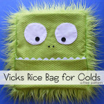 Vicks-Scented Rice Bag - to ease a cough and sniffles without having to use the sticky stuff - a tutorial from Shiny Happy World