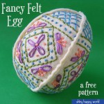 Fancy Felt Easter Egg - a free pattern from Shiny Happy World