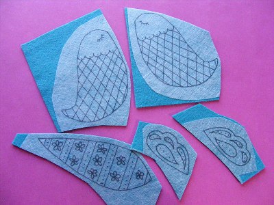 Using Sulky Sticky Fabri-Solvy - pattern transfer