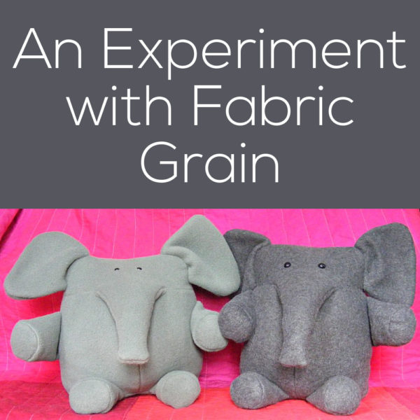 An Experiment with Fabric Grain - two elephants from Shiny Happy World