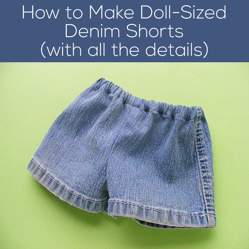How to Make Denim Shorts for The Dress Up Bunch - Shiny Happy World