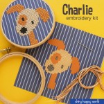Charlie - a dog embroidery kit from Shiny Happy World