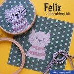 Felix - an easy cat embroidery kit from Shiny Happy World