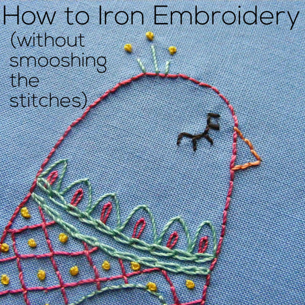 How to Iron Embroidery (without smooshing the stitches) - video