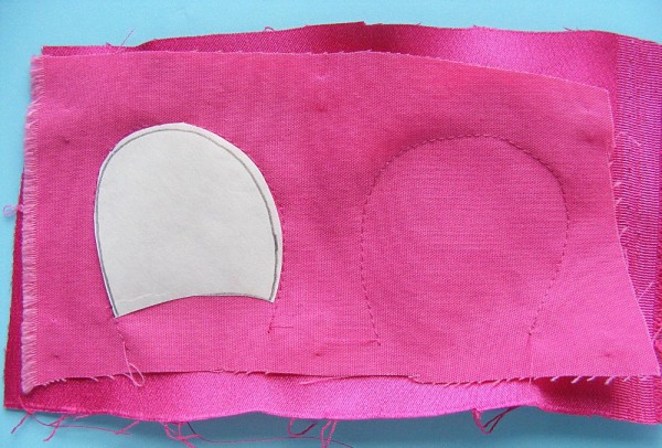 Playful applique ears - step one