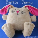 Bertie Bunny - a cuddly sewing pattern from Shiny Happy World