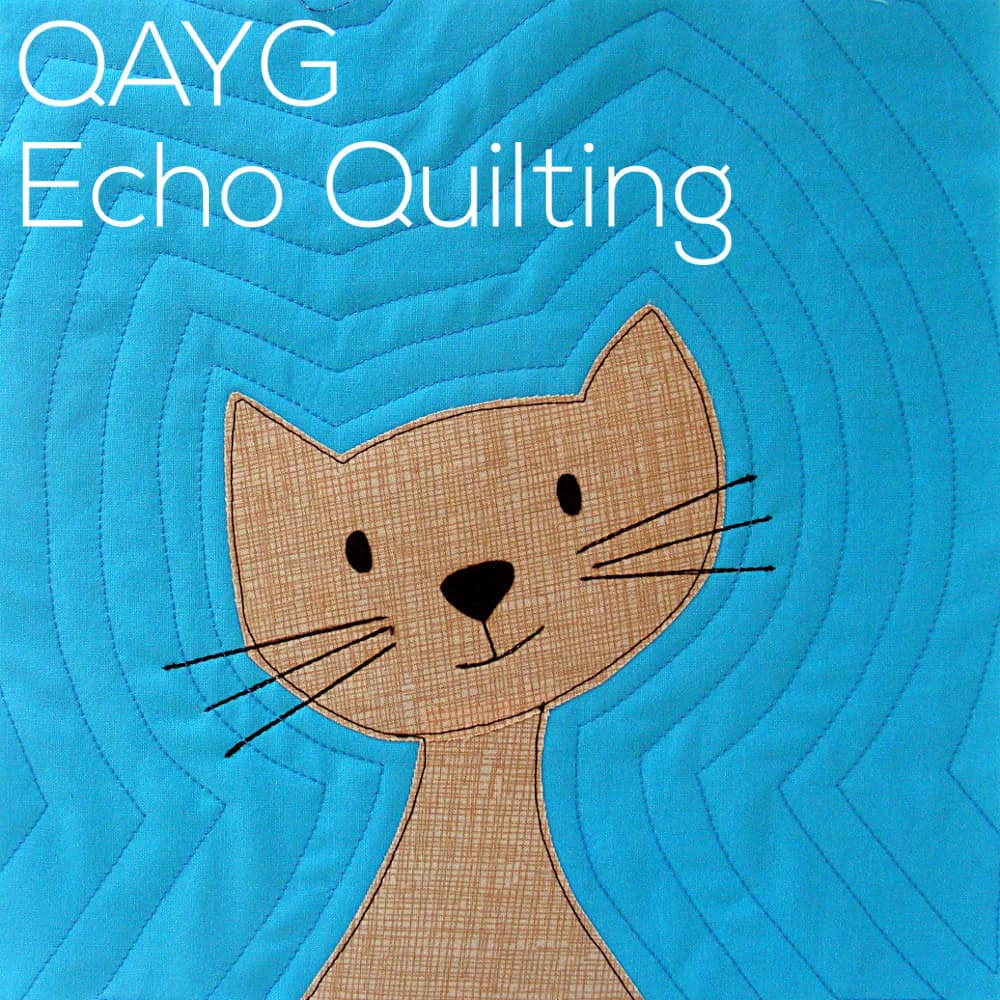 Video Quilt As You Go 6 How to Echo Quilt Shiny Happy World