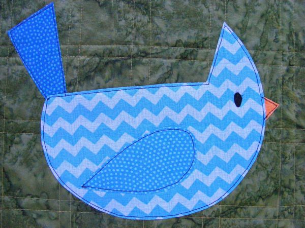 Free Buzz the Bird applique pattern from Shiny Happy World