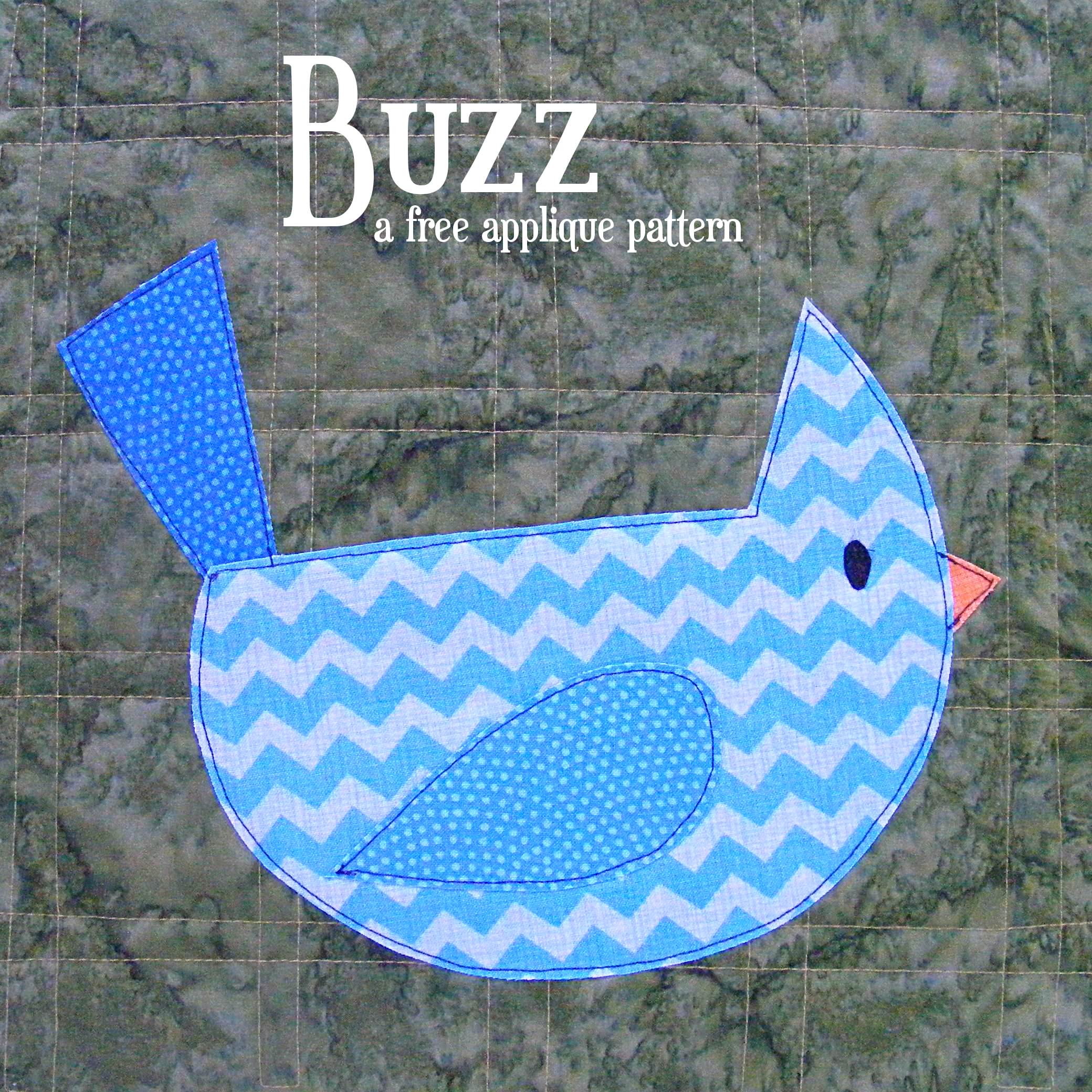 Buzz – a Free Bird Applique Pattern - Shiny Happy World