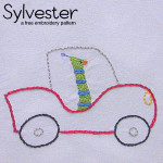 Sylvester - a free embroidery pattern from Shiny Happy World