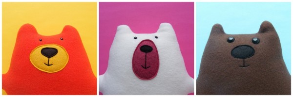Warren the Charity Bear - a free teddy bear pattern from Shiny Happy World