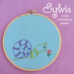 Sweet Sylvia Snail - a free embroidery pattern from Shiny Happy World