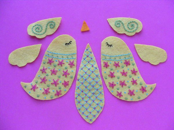 Petal - a free pattern for a pretty felt bird from Shiny Happy World